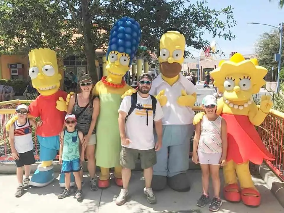 Character Meet and Greet at Universal Studios the Simpsons