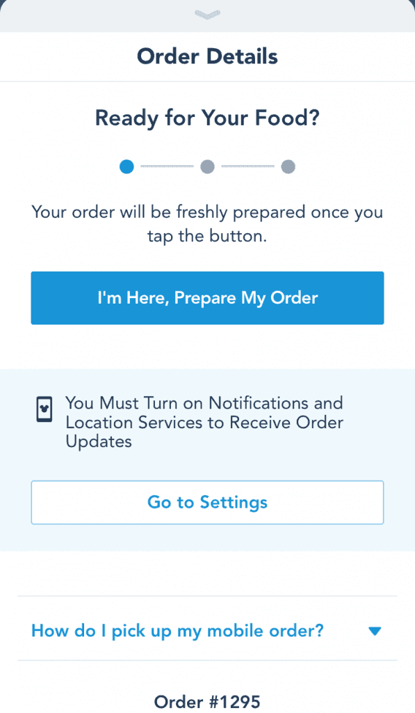 place order for disney mobile ordering