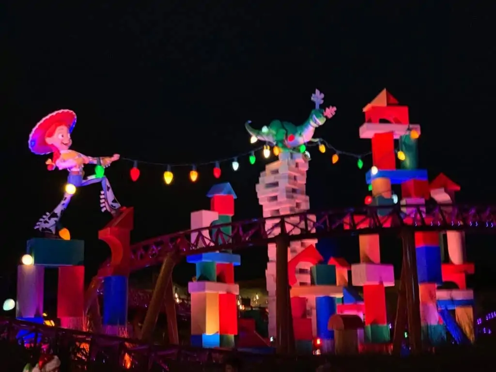 toy story land at night