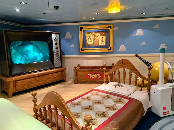 Toy Story area at the kids club on disney dream