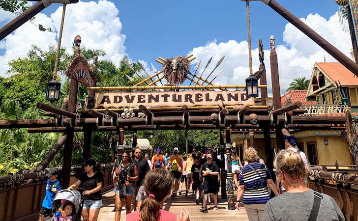 entrance to adventureland during magic kingdom day
