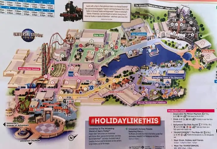map of Universal Studios florida