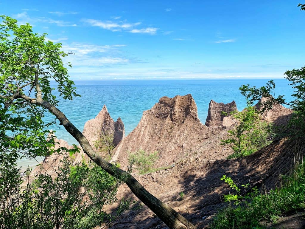 View of Chimney Bluffs State Park