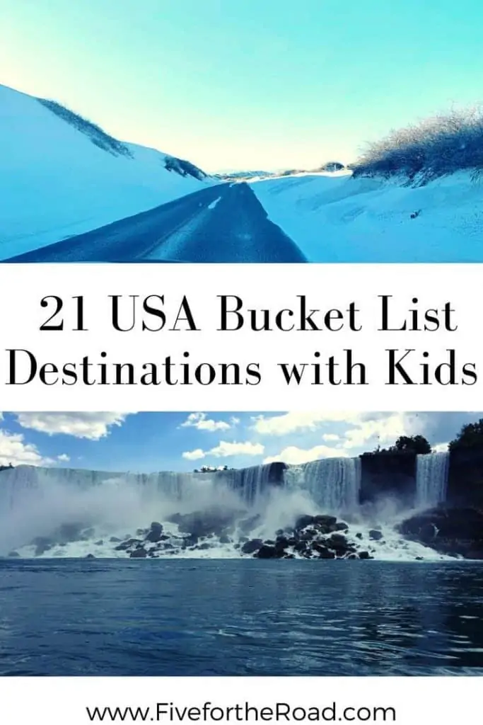 usa buckets list destinations with kids