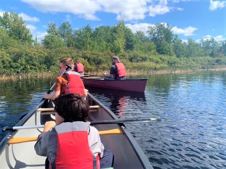 canoe ride at the wild center in tupper lake