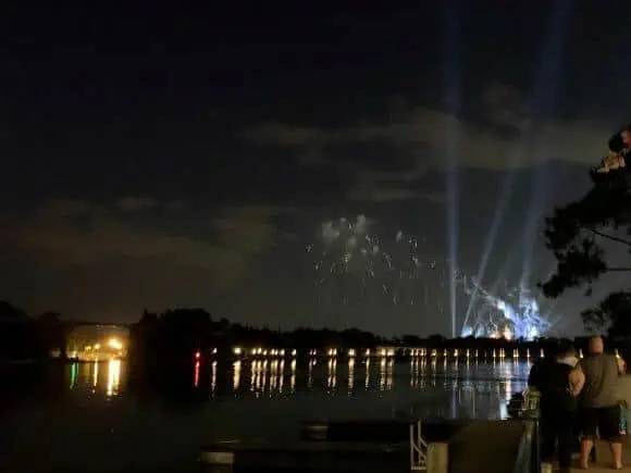 fireworks from the disney world monorail resorts grand floridian
