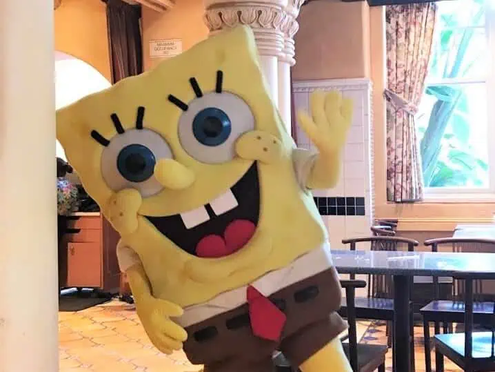 meeting spongebob character at universal