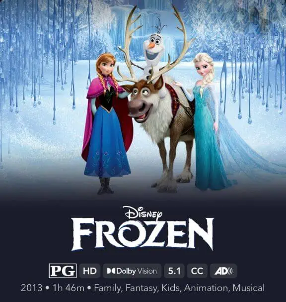 best disney movie musicals frozen