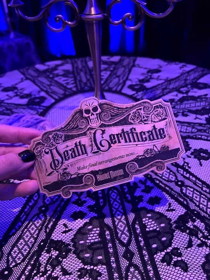 invite to haunted mansion parlor