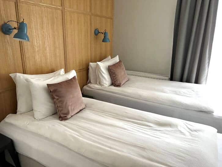 bedroom at hotel odinsve iceland