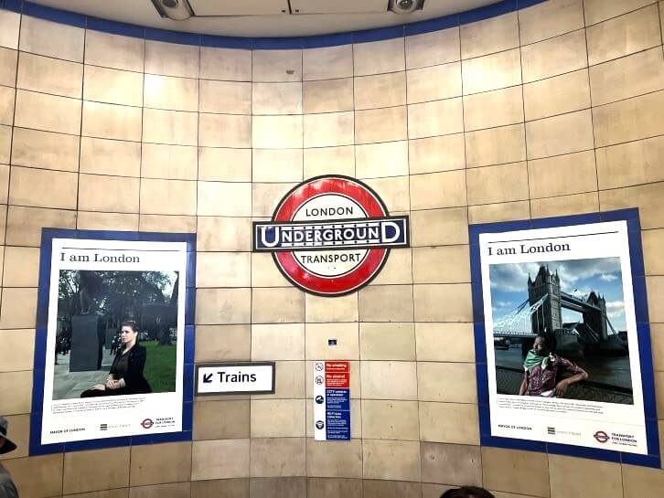 taking London tube to warner brothers studio tour
