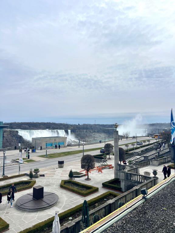 view of niagara falls from canada