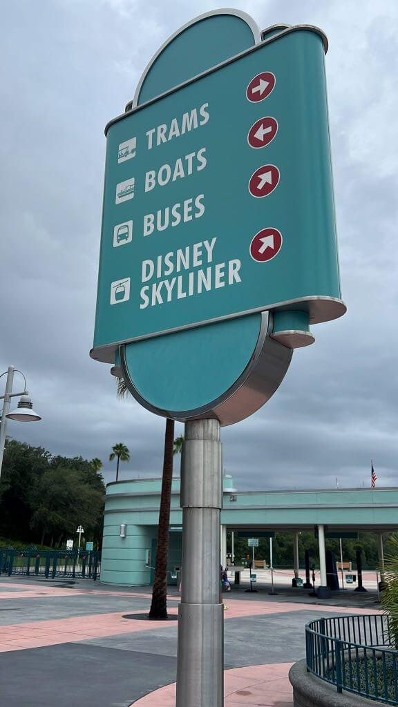 bus signs at disney world