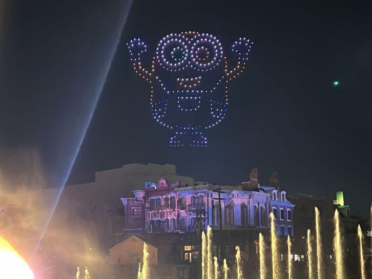 cinesational universal studios drone show minions