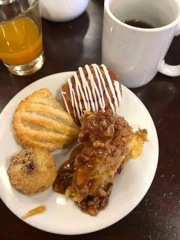 bread pudding and pastries at boma