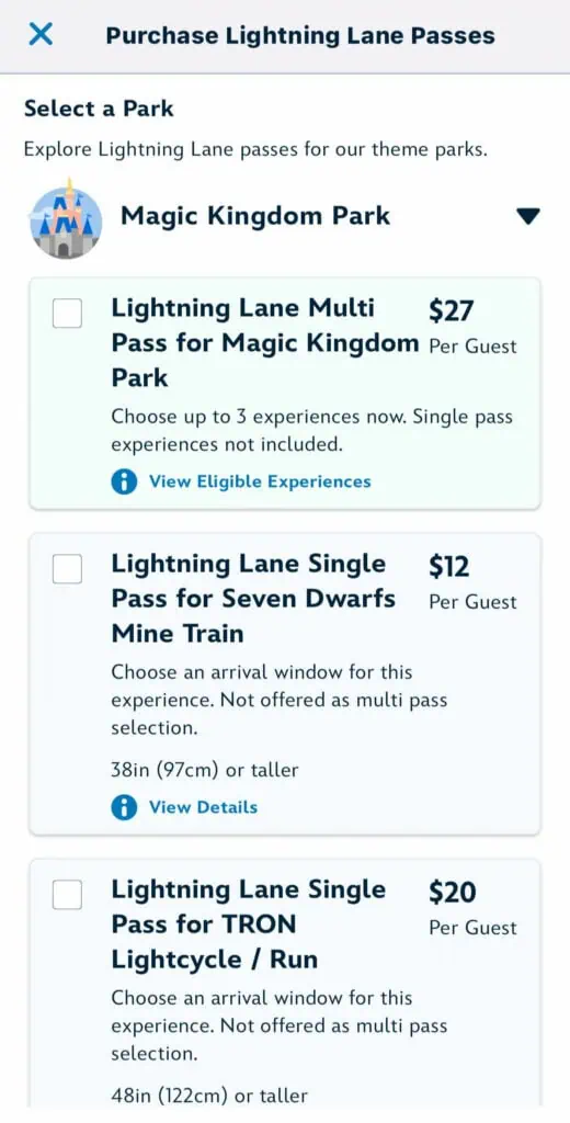 lightning lane pricing at disney world