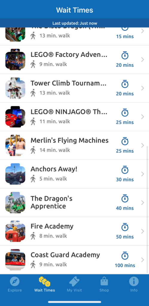legoland new york wait times