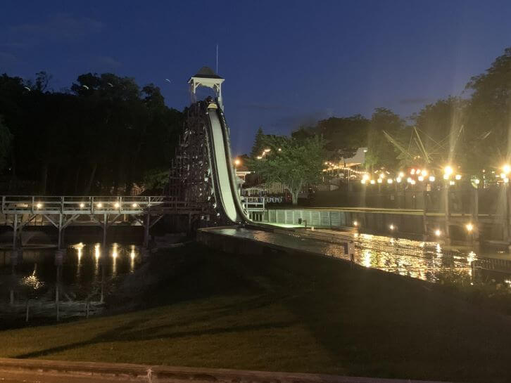 log flume at night seabreeze