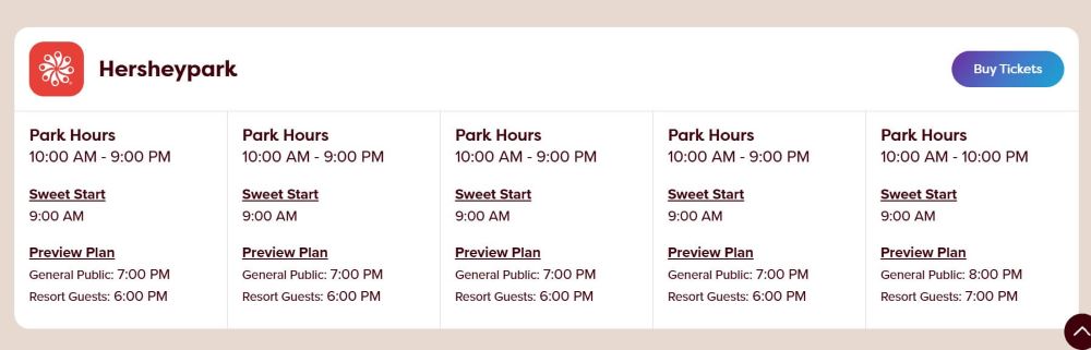 hersheypark preview plan screenshot
