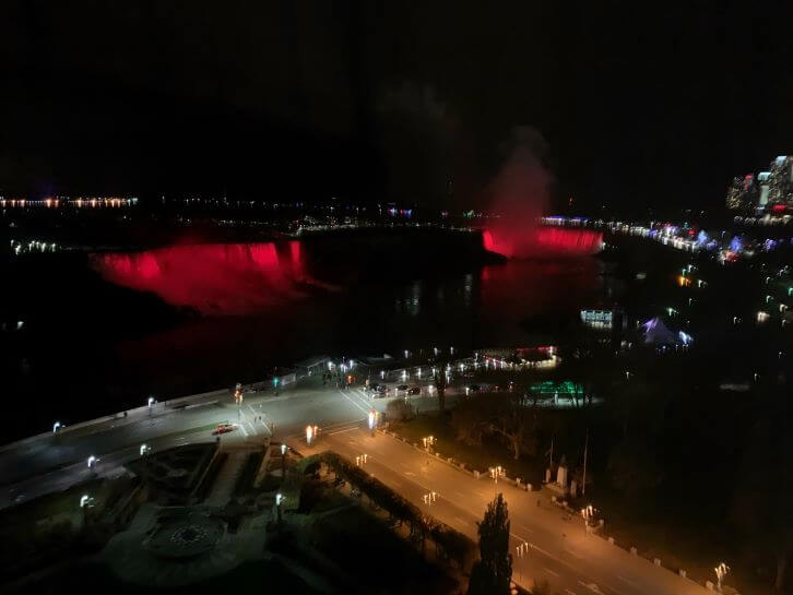 night view from sheraton
