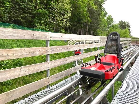 sky fly coaster at holiday valley
