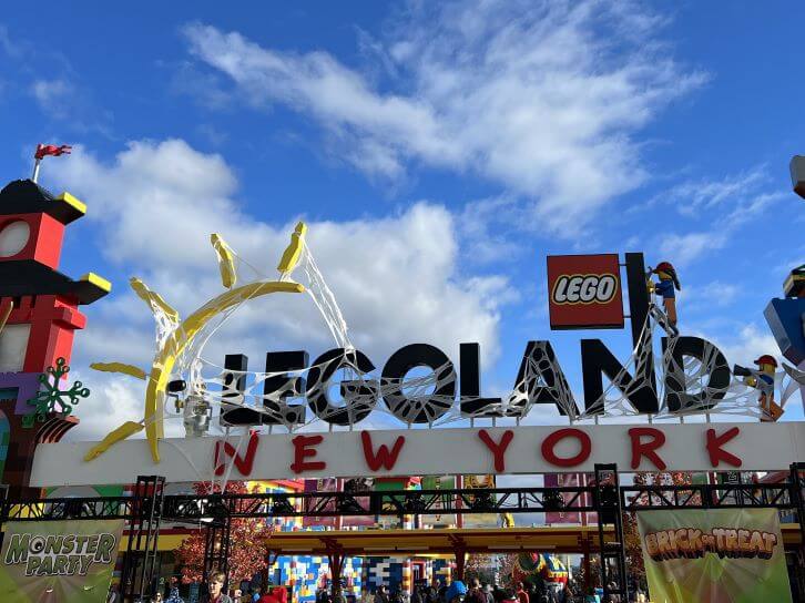entrance to legoland ny at halloween