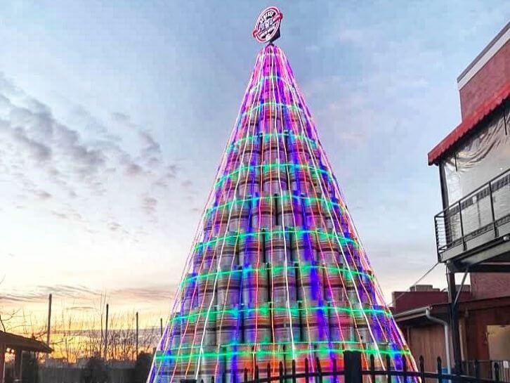 keg tree in rochester for christmas