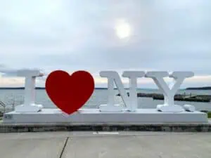 new york state travel I love ny sign