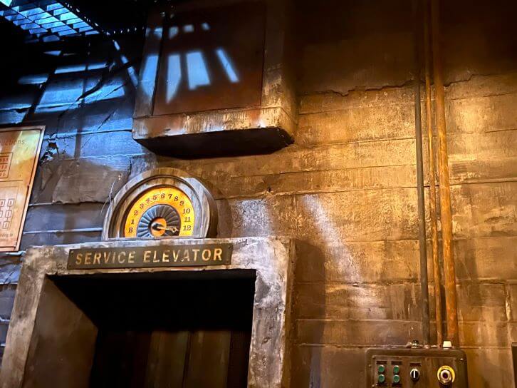 interior of tower of terror at disney hollywood studios