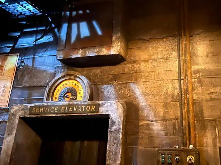 interior of tower of terror at disney hollywood studios