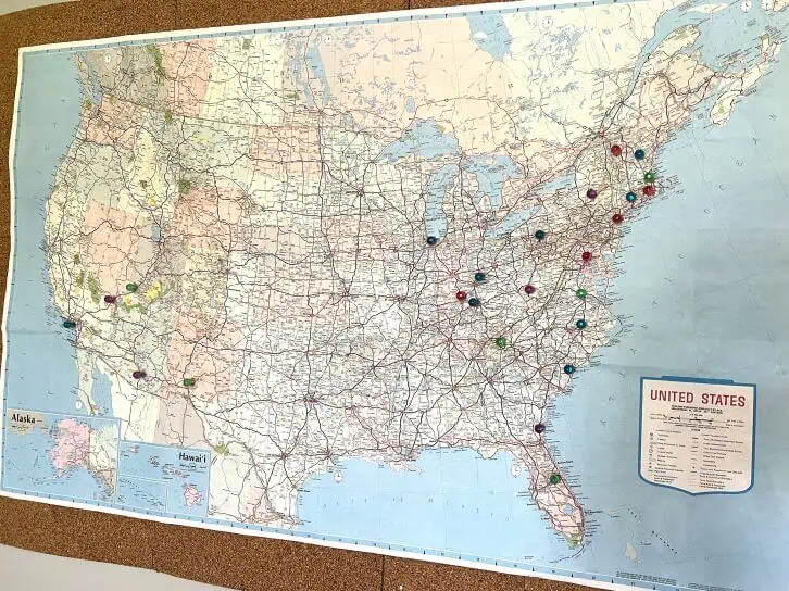 map of usa destinations visited