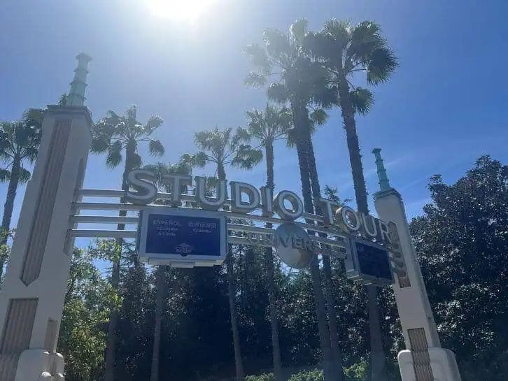 entrance to the studio tour at universal studios hollywood