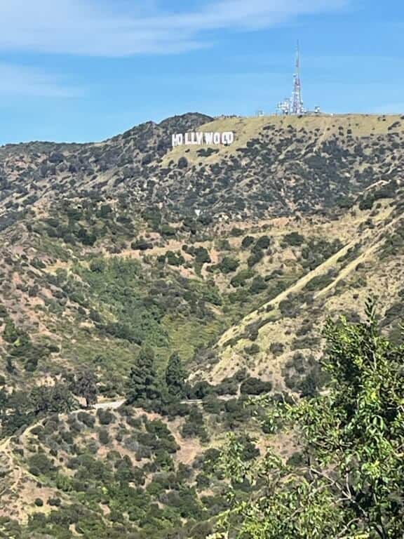 hollywood sign from griffith observatory