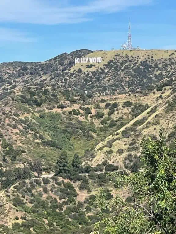 hollywood sign from griffith observatory