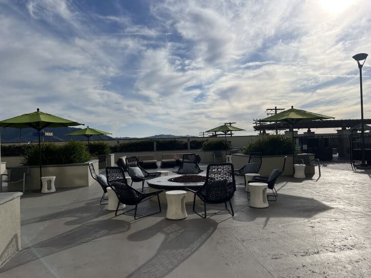 pool area at springhill suites downtown burbank