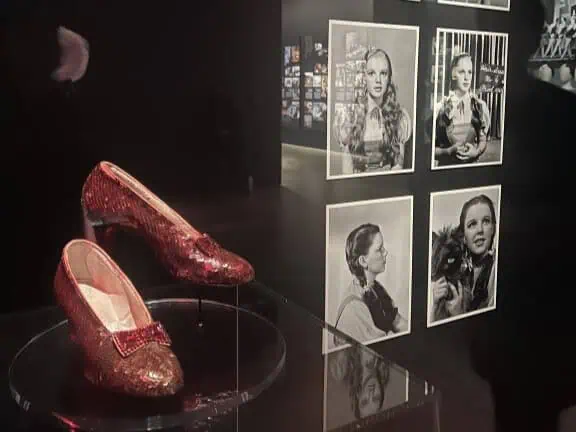 ruby slippers at the academy motion pictures los angeles wizard of oz