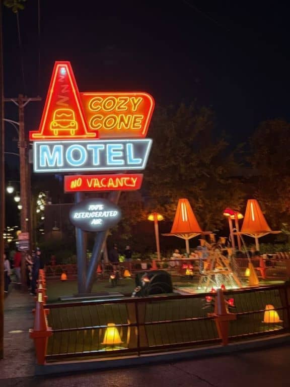 night at cars land california adventure disney