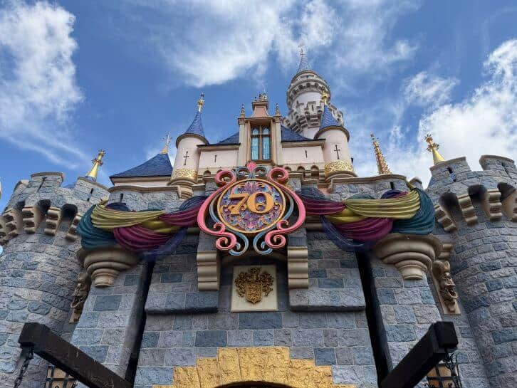 sleeping beauty castle exterior for 70 disneyland