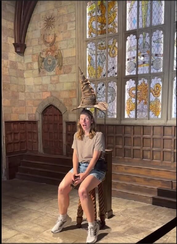 sorting hat at warner bros studio tour in hollywood