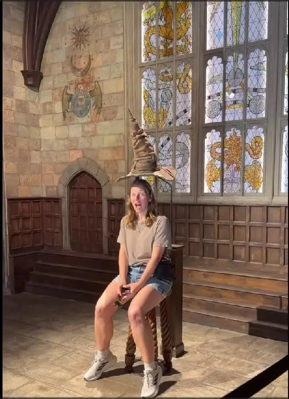 sorting hat at warner bros studio tour in hollywood