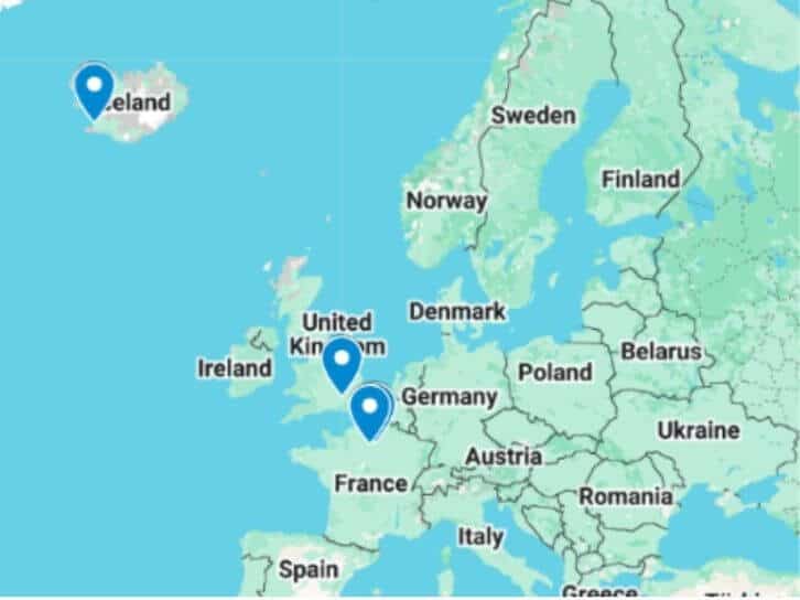 map of first time to europe itinerary trip