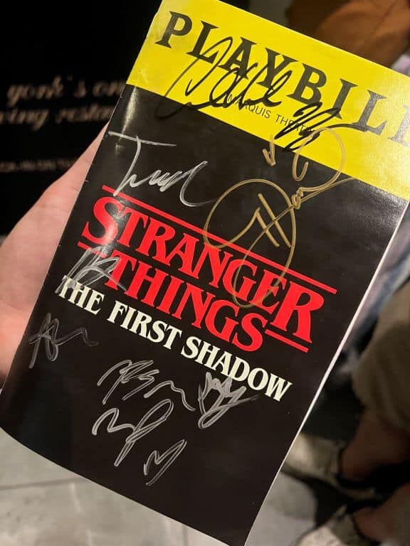 signed playbill stranger things the first shadow nyc