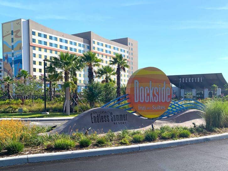entrance to universal dockside inn and suites at universal orlando resort