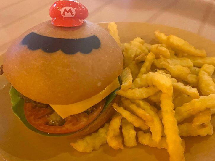 mario burger at toadstool cafe