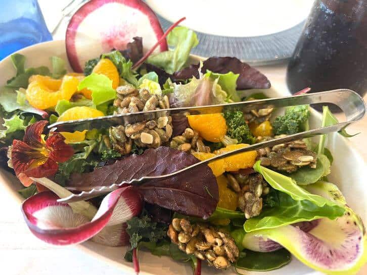 salad at sebastians bistro