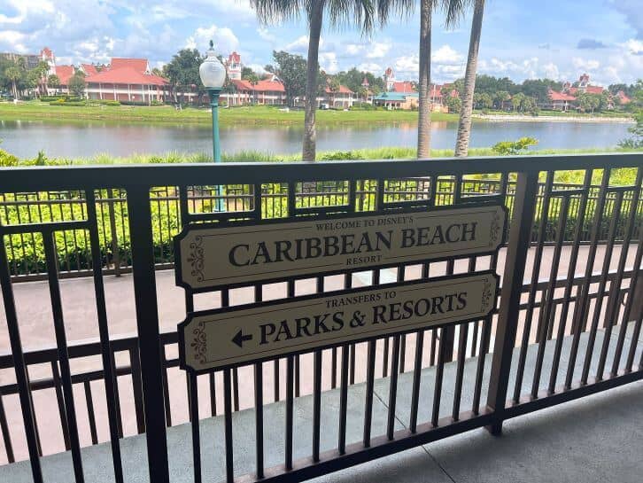 skyliner station at disneys caribbean beach resort