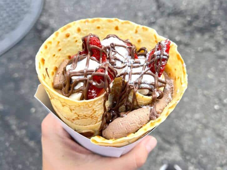 sweet crepes at universal studios florida