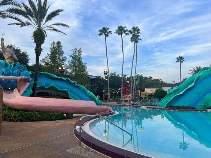 water slide at disney port orleans french quarter